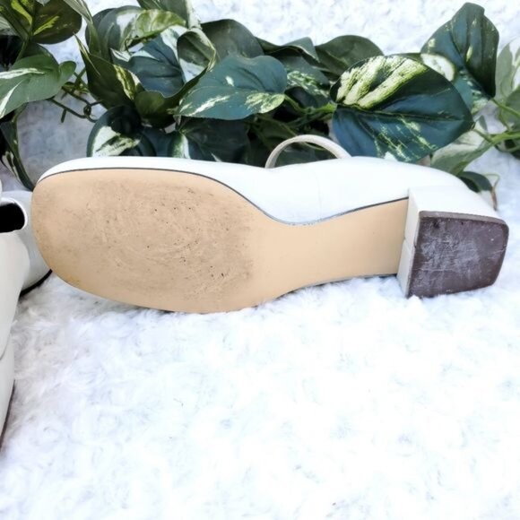 Vintage Cream Mary Jane Shoe Tabbie Style Ballet Coquette Designer - Picture 10 of 10